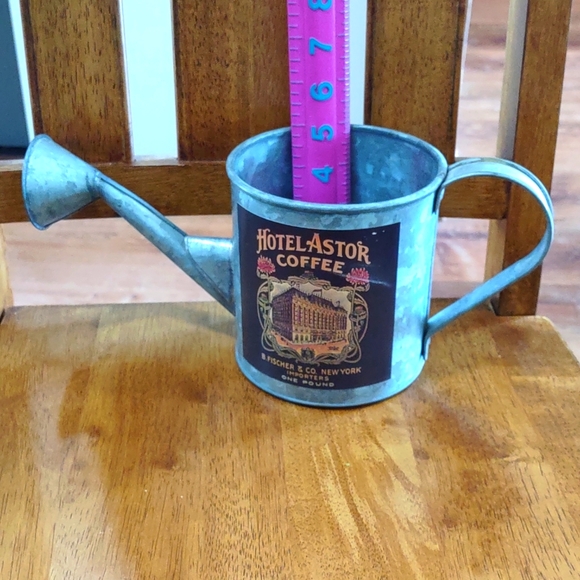 None Other - Watering tin with coffee advertisement